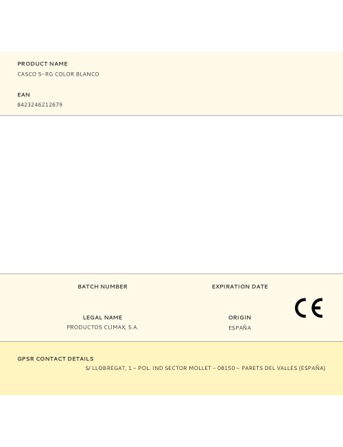 Casco 5-rg color blanco