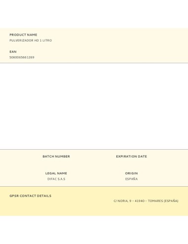 Pulverizador hd 1 litro