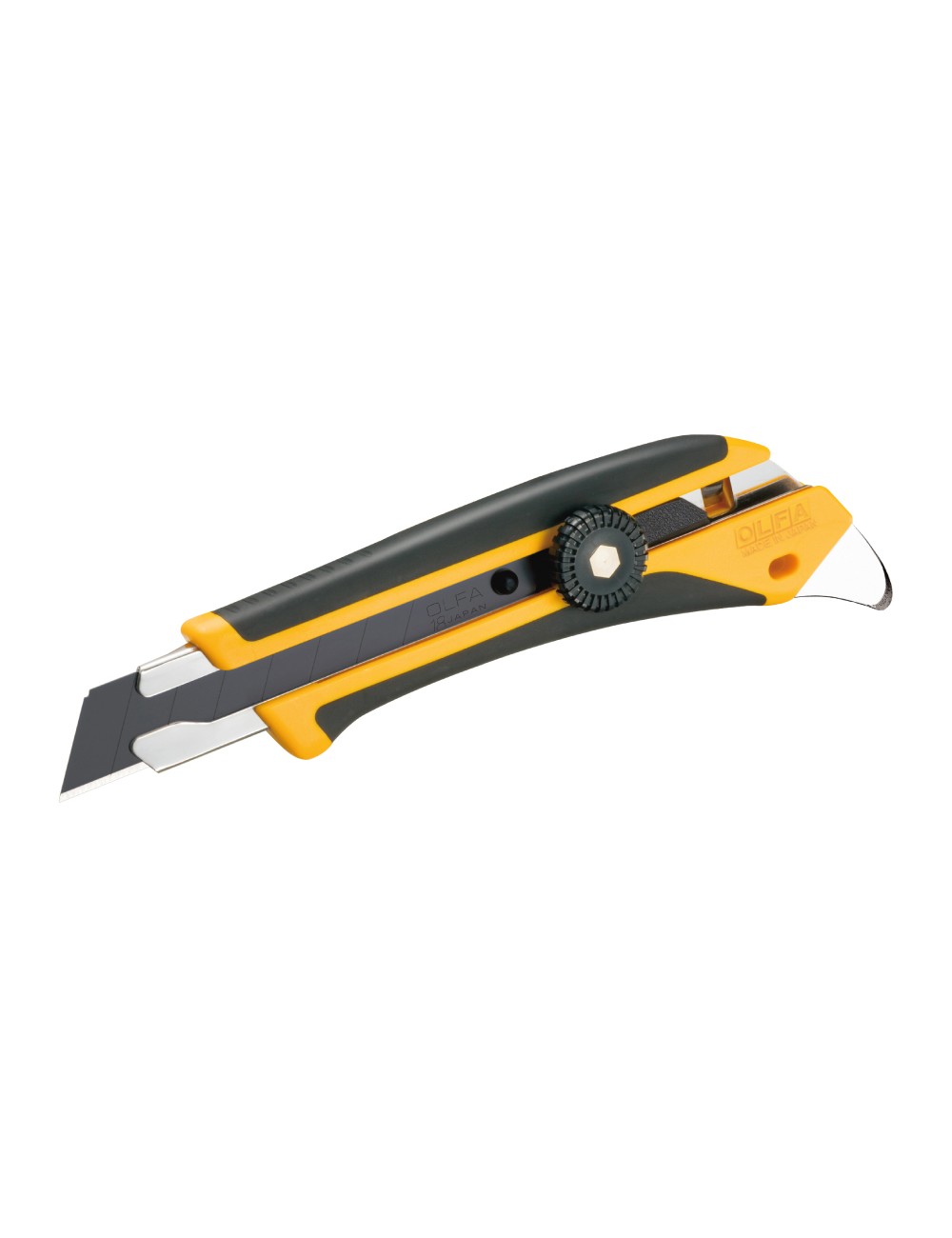 Cúter l-5 con bloqueo manual, mango antideslizante, púa de metal duro y cuchilla de 18 mm