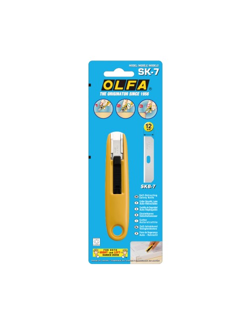 Cúter de seguridad sk-7 auto-replegable con cuchilla de 12 mm