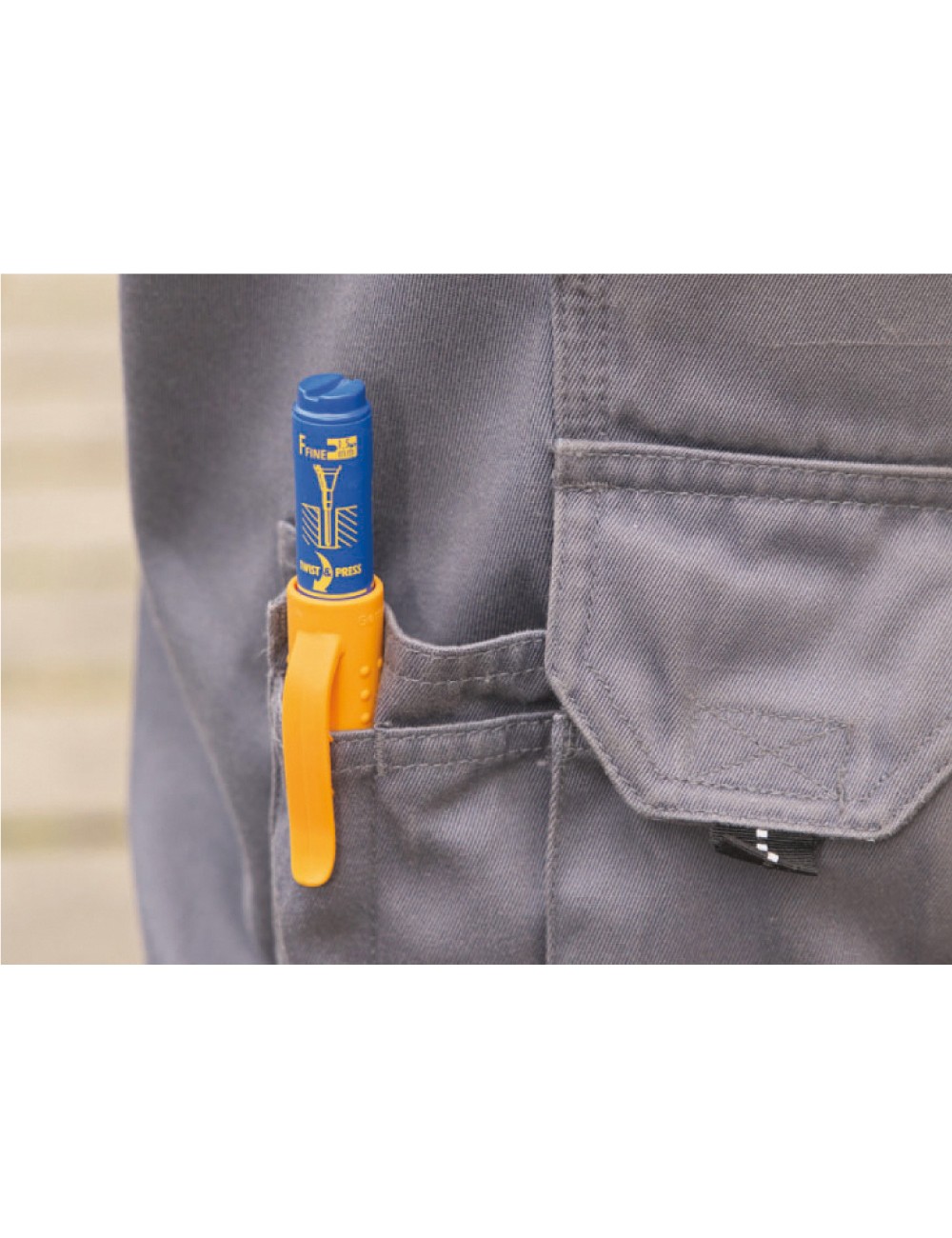 Marcador permanente de tinta para agujeros profundos azul