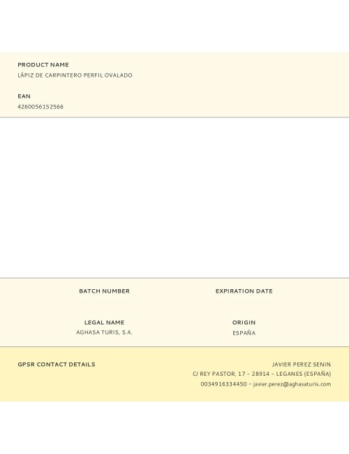 Lápiz de carpintero perfil ovalado