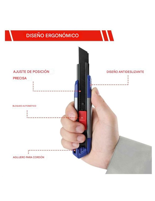 Cúter cierre a presion + 11 cuchillas