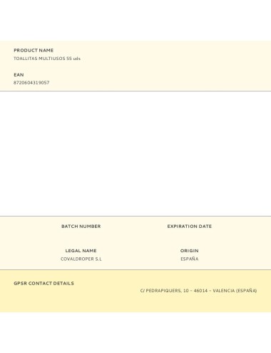 Toallitas multiusos 55 uds