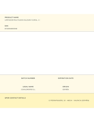 Limpiador multiusos dulzura floral, 1 l