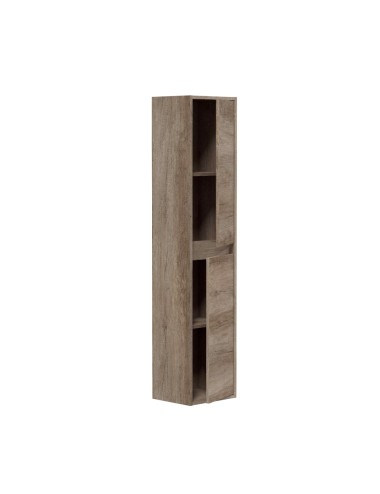 Columna baño suspendida, 2 puertas, marrón nordik