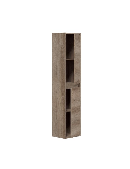 Columna baño suspendida, 2 puertas, marrón nordik