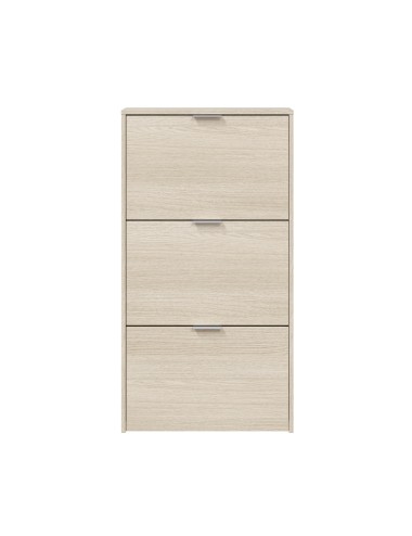 Zapatero 3 puertas abatibles roble