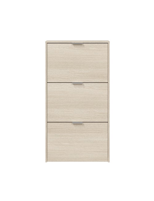 Zapatero 3 puertas abatibles roble
