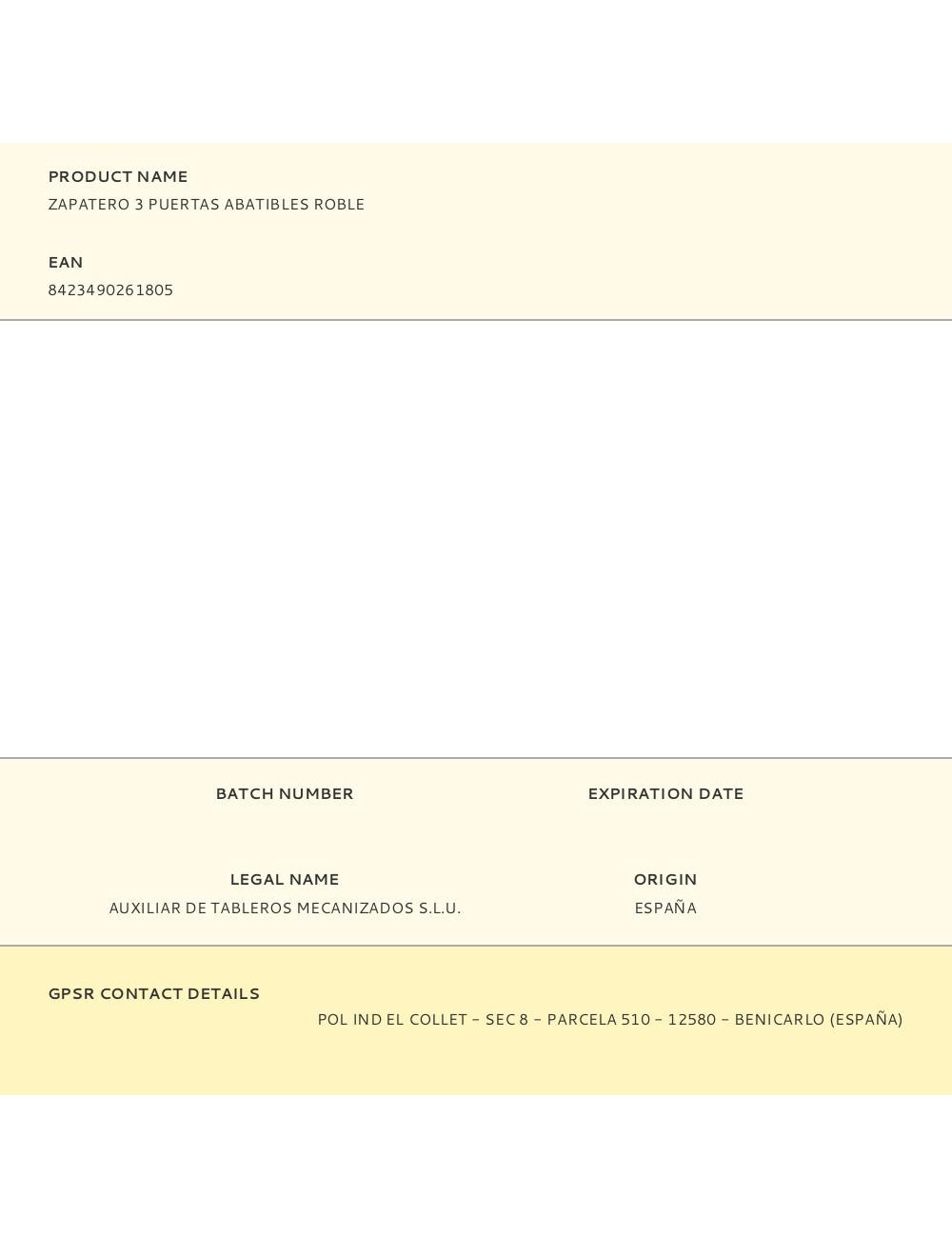 Zapatero 3 puertas abatibles roble