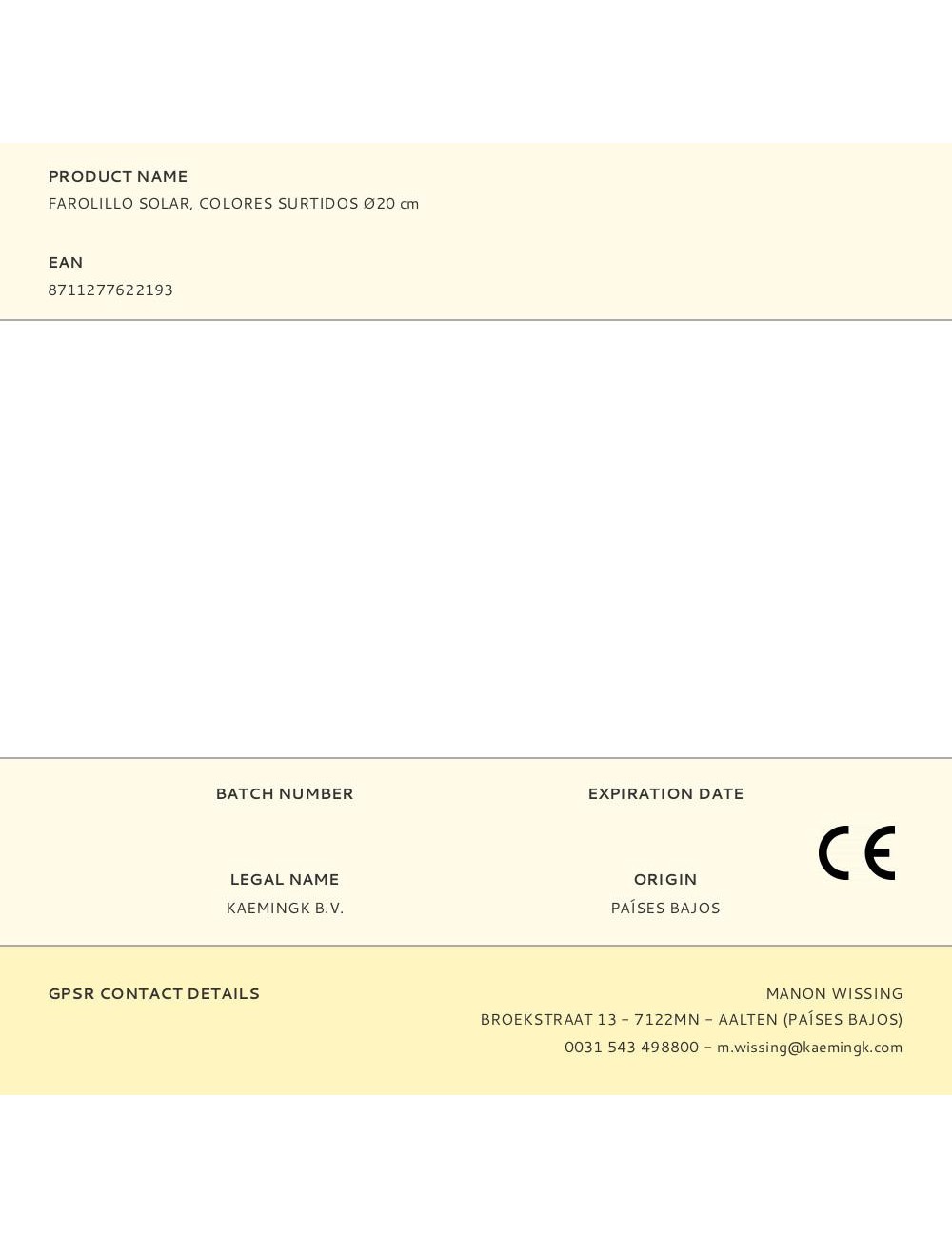 Farolillo solar, colores surtidos ø20 cm