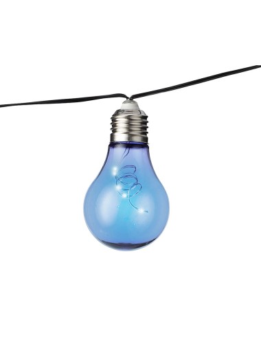 Guirnalda solar con bombillas de colores, 2 funciones, 4,5 m