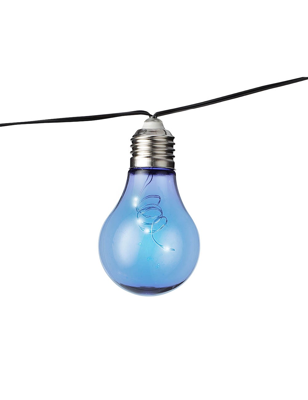 Guirnalda solar con bombillas de colores, 2 funciones, 4,5 m