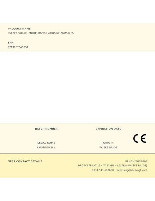 Estaca solar, modelos variados de animales