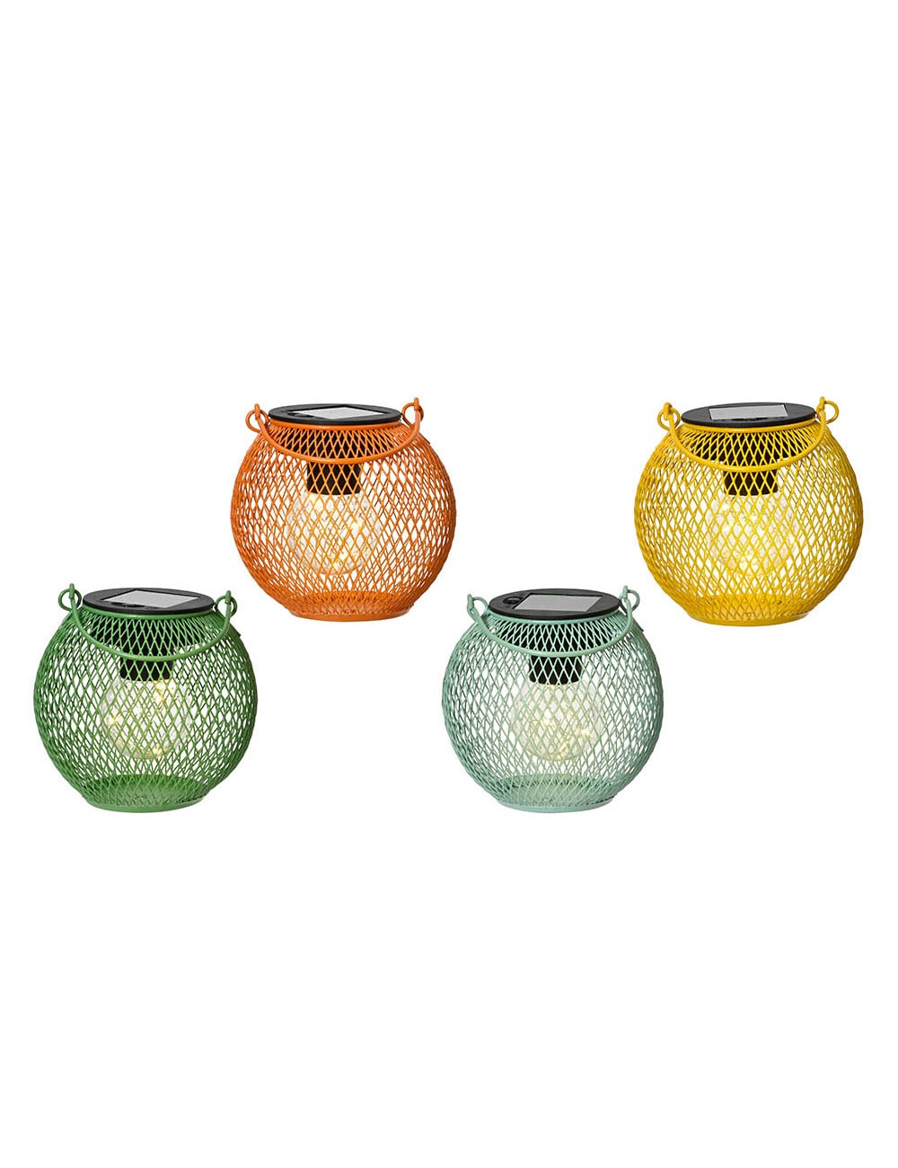 Farolillo de hierro solar. colores surtidos