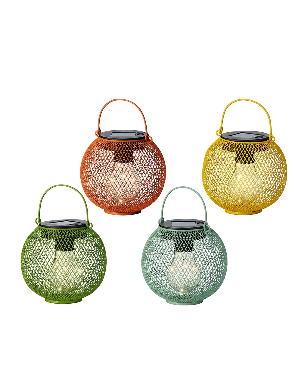 Farolillo de hierro solar. colores surtidos