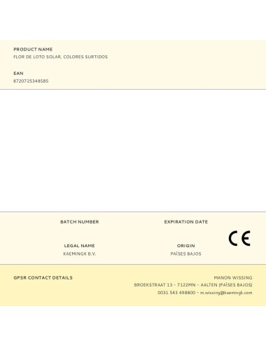 Flor de loto solar, colores surtidos