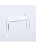 Taburete de baño, blanco, 50 x 24 cm