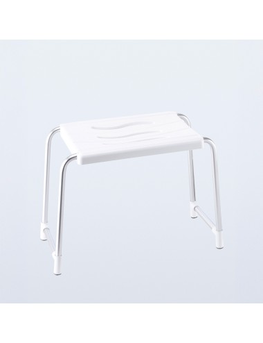 Taburete de baño, blanco, 50 x 24 cm