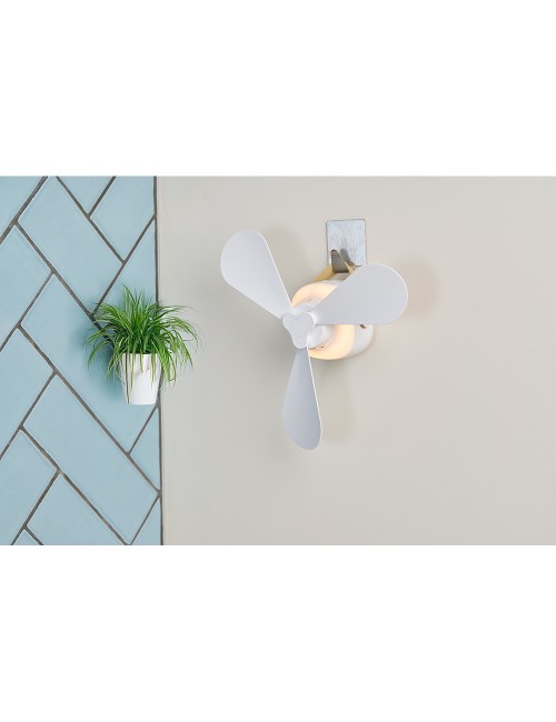 Ventilador portátil, recargable con usb, 3 aspas, 4 velocidades, con mando