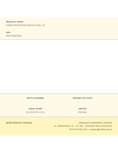 Conector roscado macho ideal 1/2"