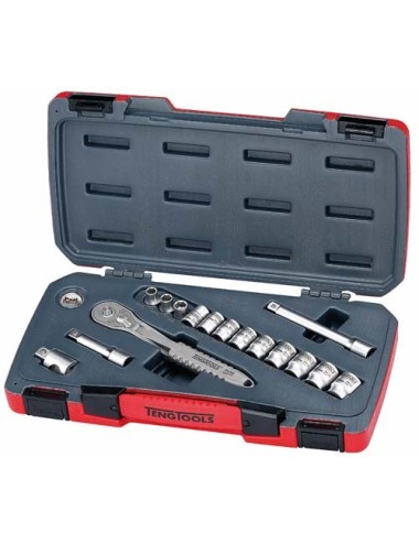 JUEGO DE LLAVES DE VASO 3/8" INOX TS3816 16 PZAS JUEGO DE LLAVES DE VASO 3\8" INOX TS3816 16 PZAS