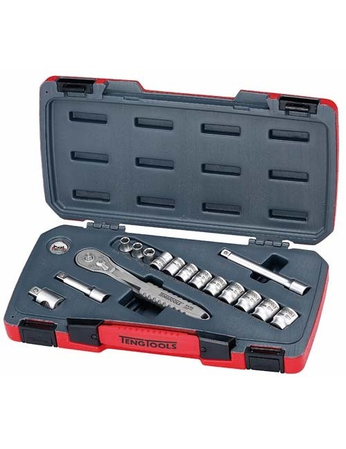 JUEGO DE LLAVES DE VASO 3/8" INOX TS3816 16 PZAS JUEGO DE LLAVES DE VASO 3\8" INOX TS3816 16 PZAS