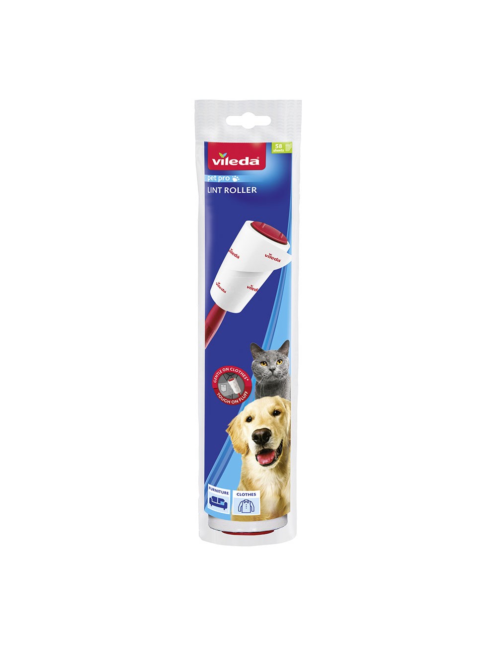 Sistema rodillo quitapelusas pet pro, 58 hojas