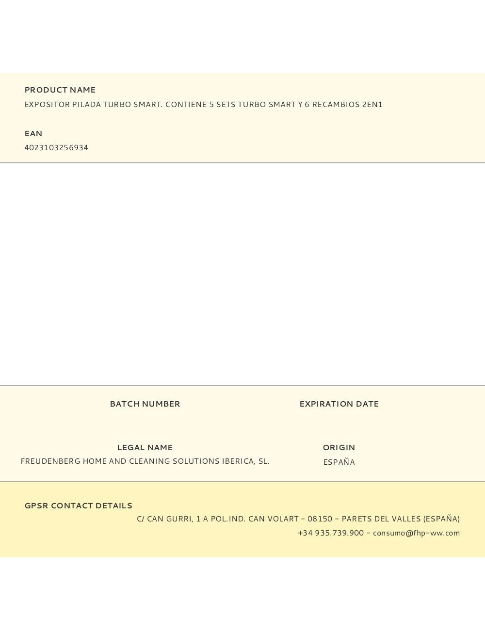 Expositor pilada turbo smart. contiene 5 sets turbo smart y 6 recambios 2en1