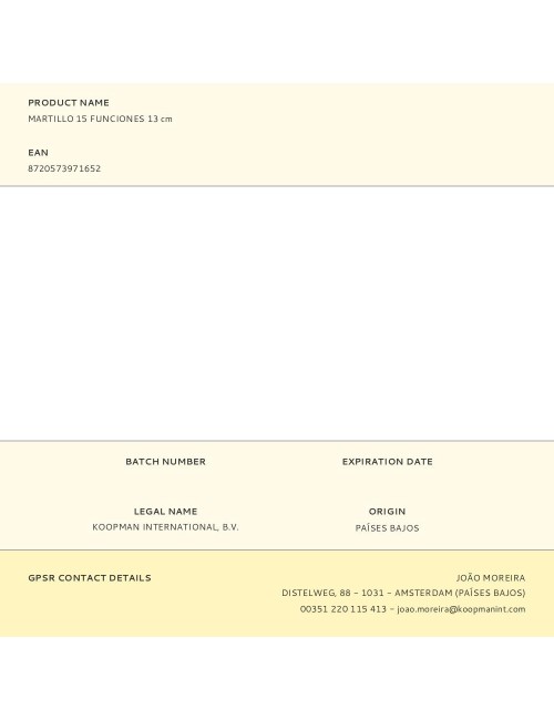 Martillo 15 funciones 13 cm