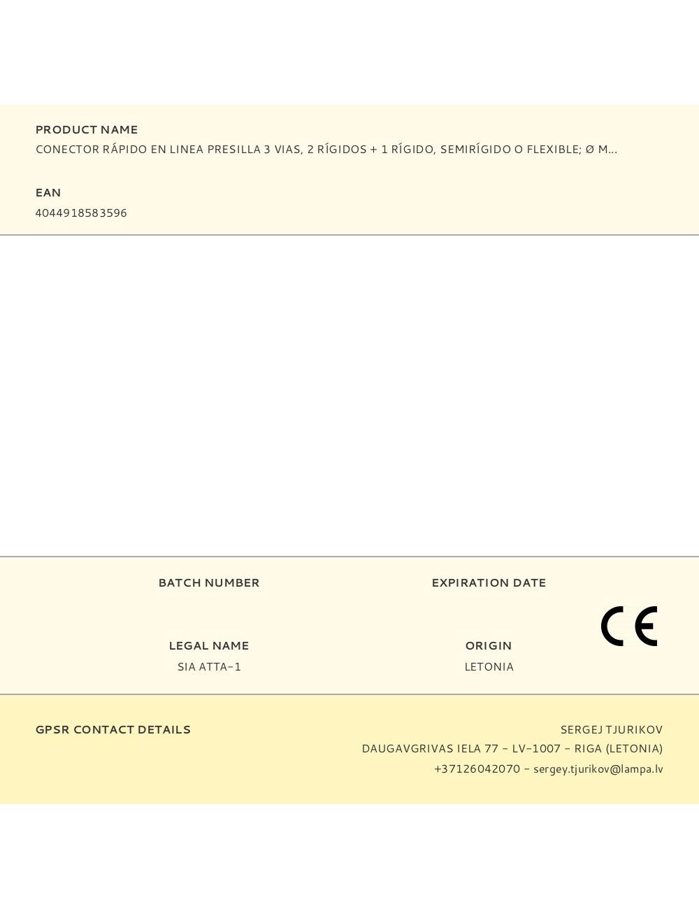 Conector rápido en linea presilla 3 vias, 2 rígidos + 1 rígido, semirígido o flexible ø máximo 2,5 mm, blanco