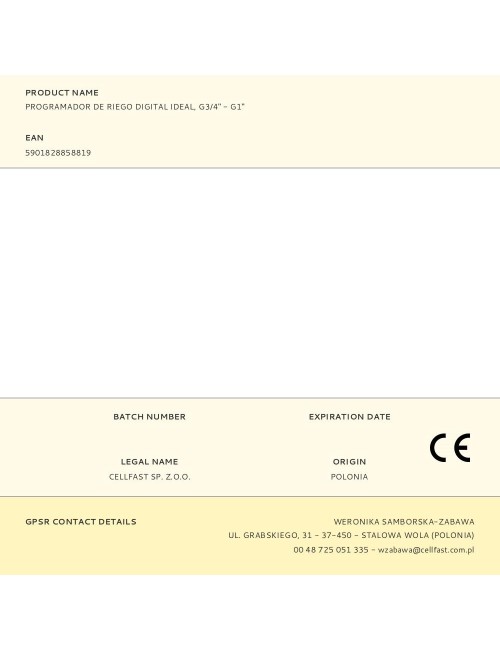 Programador de riego digital ideal, g3/4" - g1"