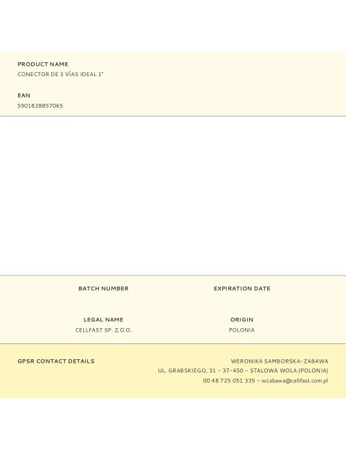 Conector de 3 vías ideal 1"