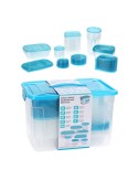 Cajas de almacenaje con tapa, 100 piezas