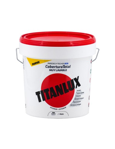 Pintura plástica vinílica veova interior/exterior eco lavable cobertura total blanco mate 750 ml