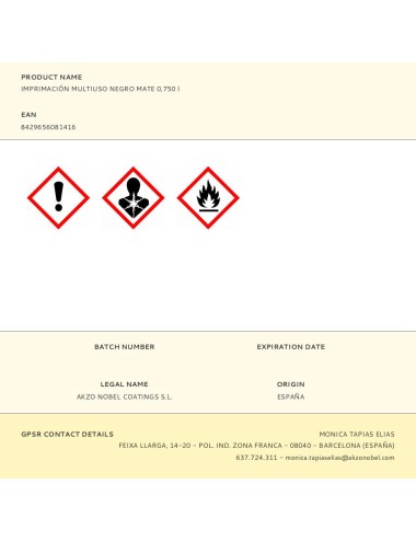 Imprimación multiuso negro mate 750 ml