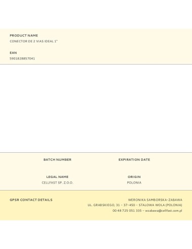 Conector de 2 vias ideal 1"