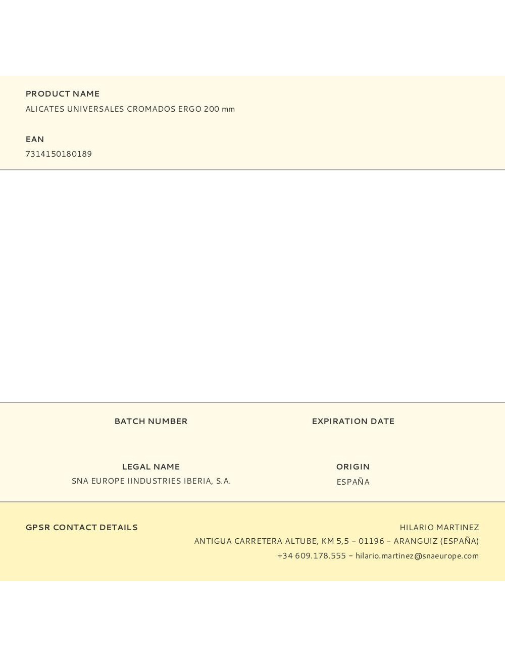 Alicates universales cromados ergo 200 mm