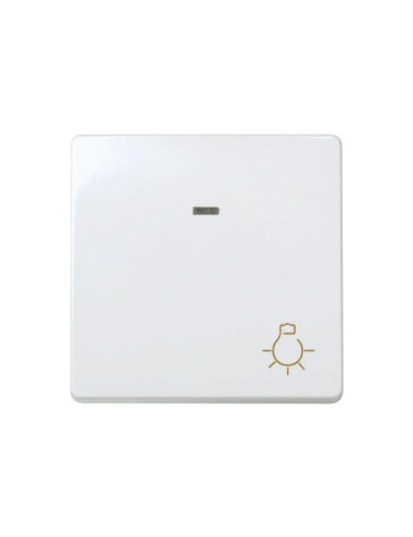 Pulsador ancho luminoso serie 27 blanco