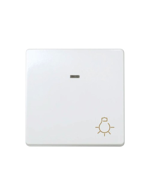 Pulsador ancho luminoso serie 27 blanco