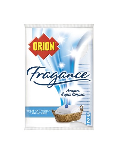 Pinzas anti polillas y anti ácaros, fragancia ropa limpia, 2 unidades