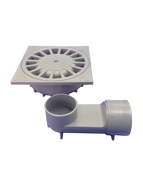 Sumidero pvc sifonico 360 t-88 vh, 250 x 250 x 70,5 mm / ø110 - 90 mm