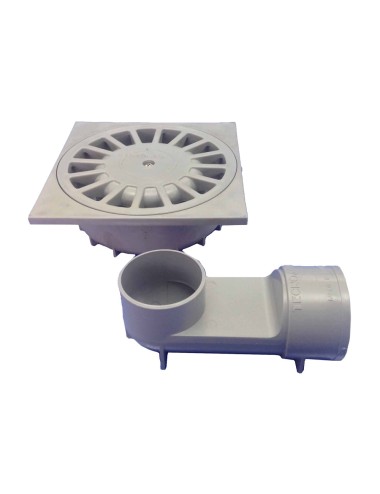 Sumidero pvc sifonico 360 t-88 vh, 200 x 200 x 70,5 mm / ø110 - 90 mm