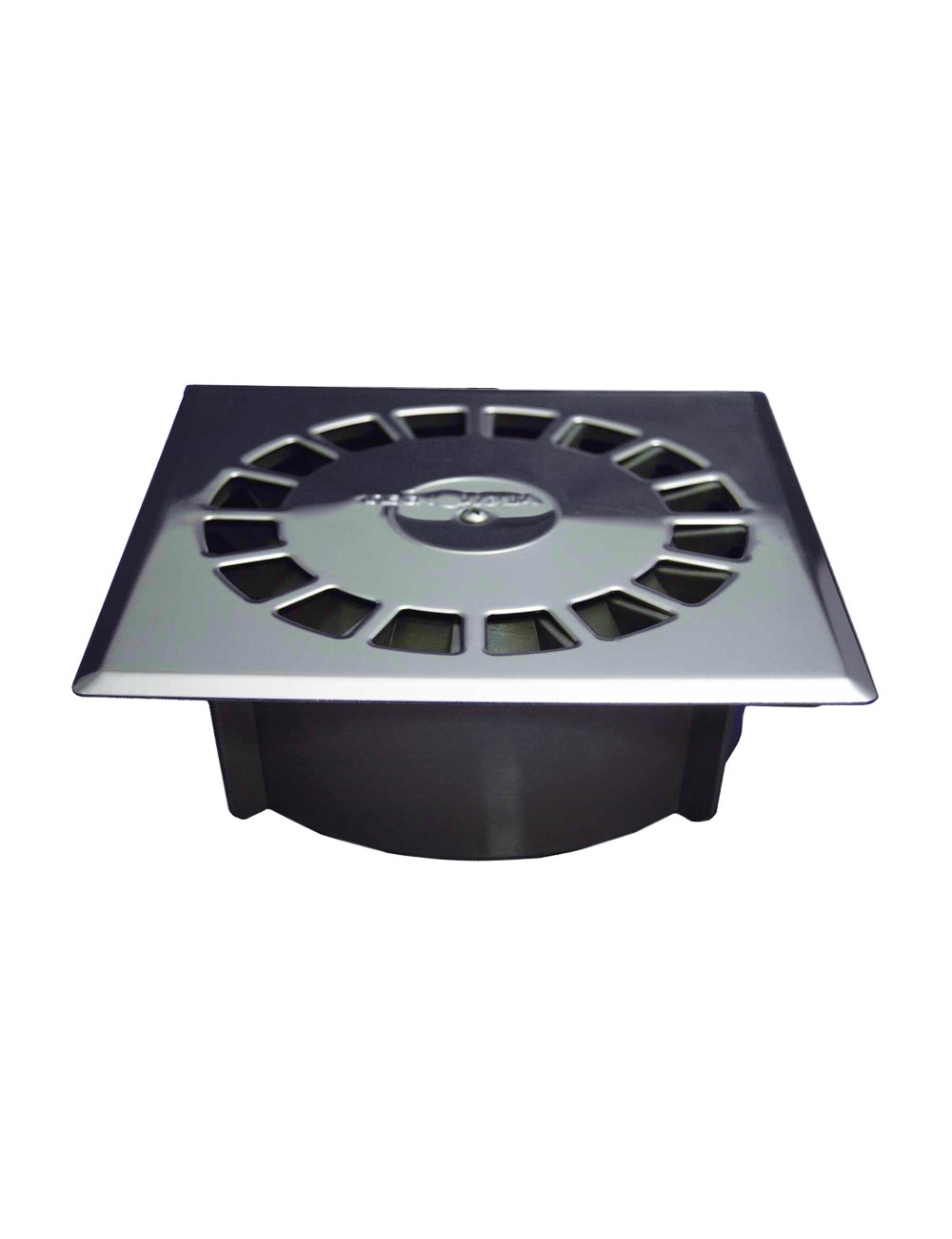 Sumidero pvc sifonico vertical estandar inoxidable, t-88i 15 x 15 cm / 165 x 165 x 57 mm / ø75 - 50 mm