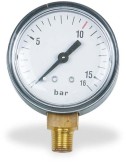 Medidor de presión Ø 40 mm 1/4" toma trasera, 15 bares