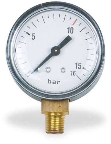 Medidor de presión Ø 40 mm 1/4" toma trasera, 15 bares