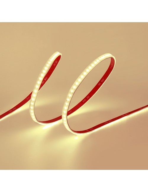 Tira led adhesiva 4.000k 8 w/m 100 lm/w 24 v dc ip65, 5 m x 10 mm luz dia