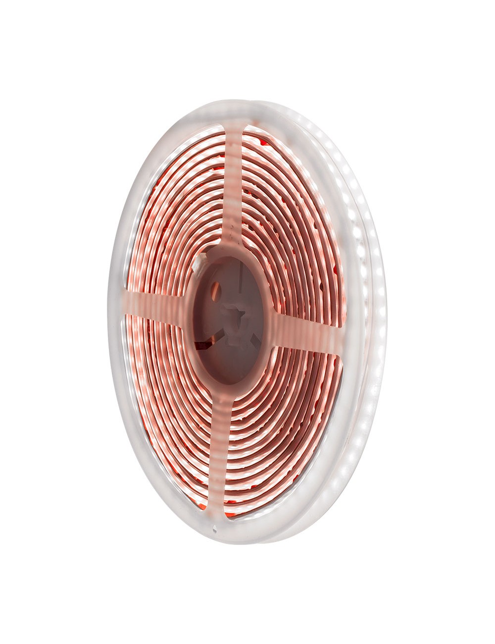 Tira led adhesiva 4.000k 8 w/m 100 lm/w 24 v dc ip65, 5 m x 10 mm luz dia