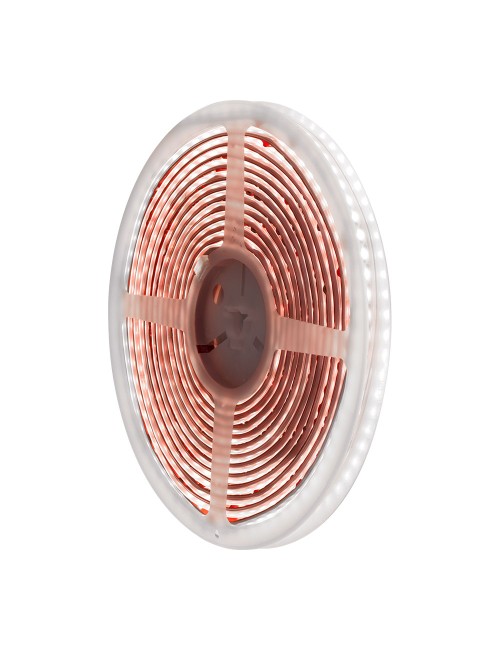 Tira led adhesiva 4.000k 8 w/m 100 lm/w 24 v dc ip65, 5 m x 10 mm luz dia