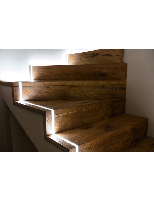 Tira led adhesiva 4.000k 8 w/m 100 lm/w 24 v dc ip65, 5 m x 10 mm luz dia